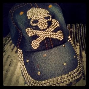 🌟on hold🌟Skull Blinged Out Ball Cap